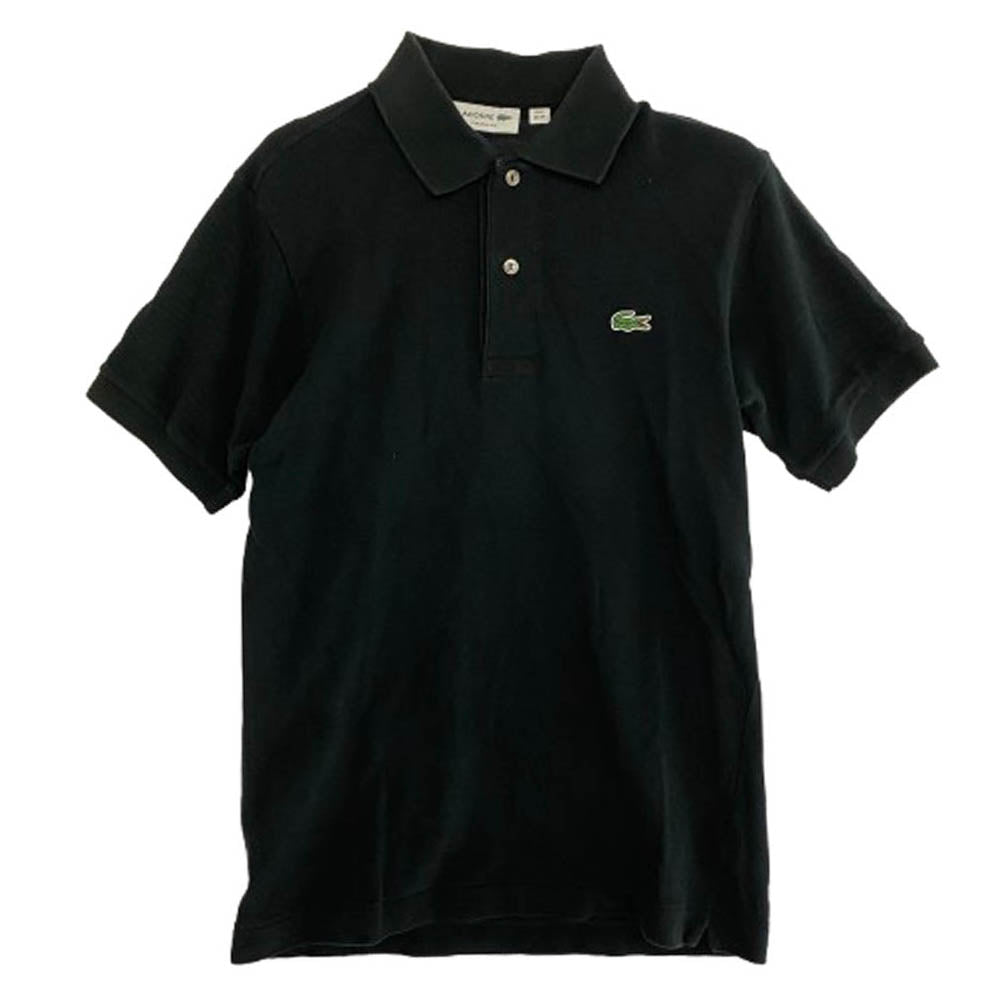 LACOSTE ラコステ L1212A クラシックフィット 半袖 ポロシャツ ブラック系 XS【中古】
