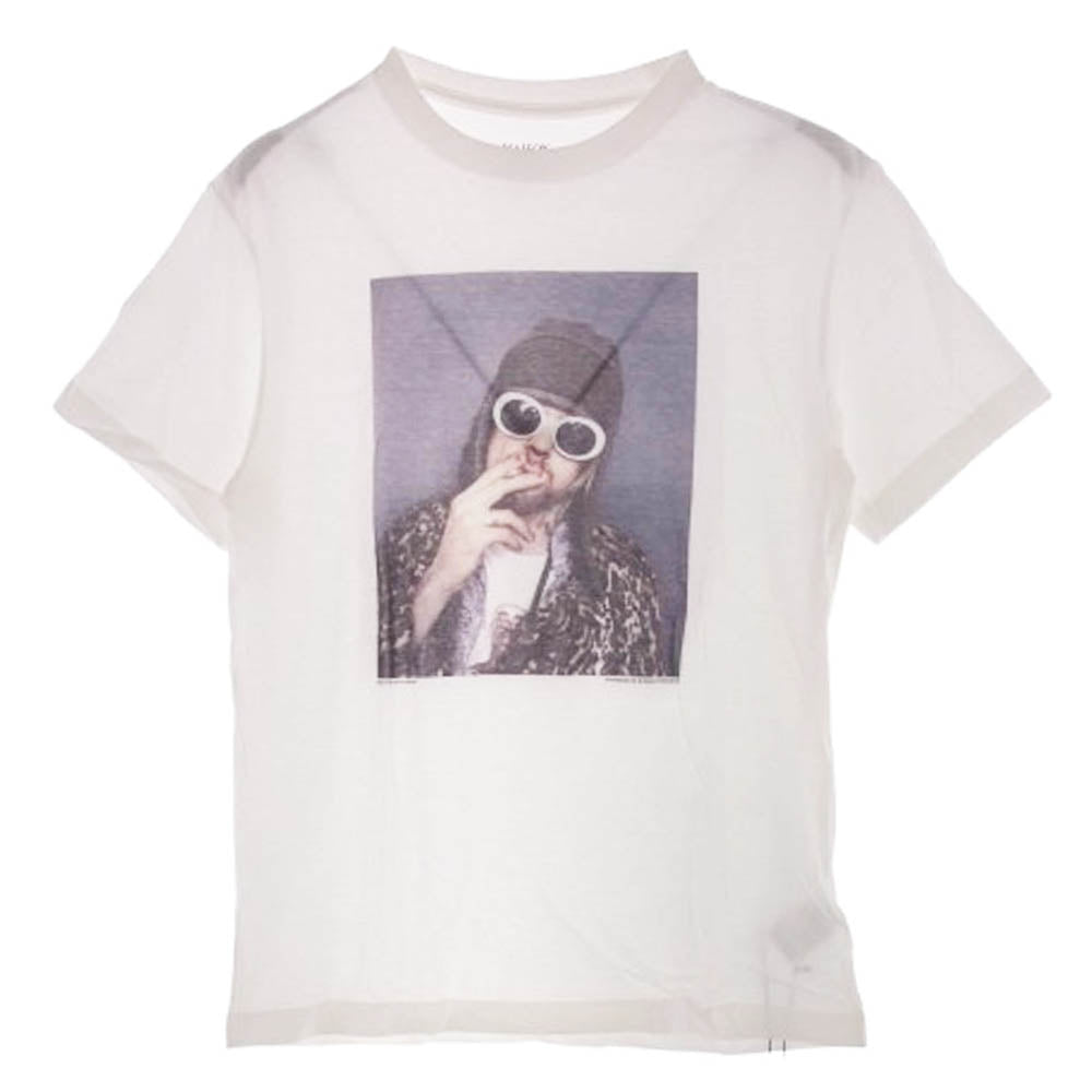 メゾンドリーファー Kurt Cobain カートコバーン フォトプリント 半袖 Tシャツ ホワイト系 38【極上美品】【中古】