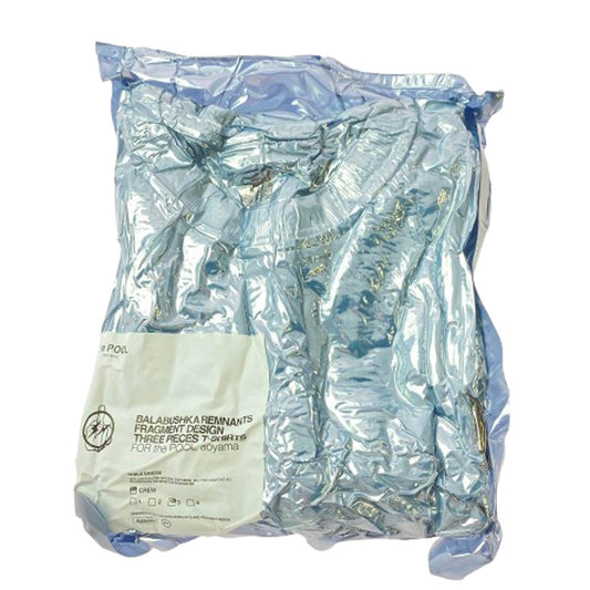 FRAGMENT DESIGN フラグメントデザイン PBM-2450-C BALABUSHKA REMNANTS バラブシュカ THE POOL AOYAMA 限定 CREW クルーネック Tシャツ 3PAC ブルー系 L【新古品】【未使用】【中古】