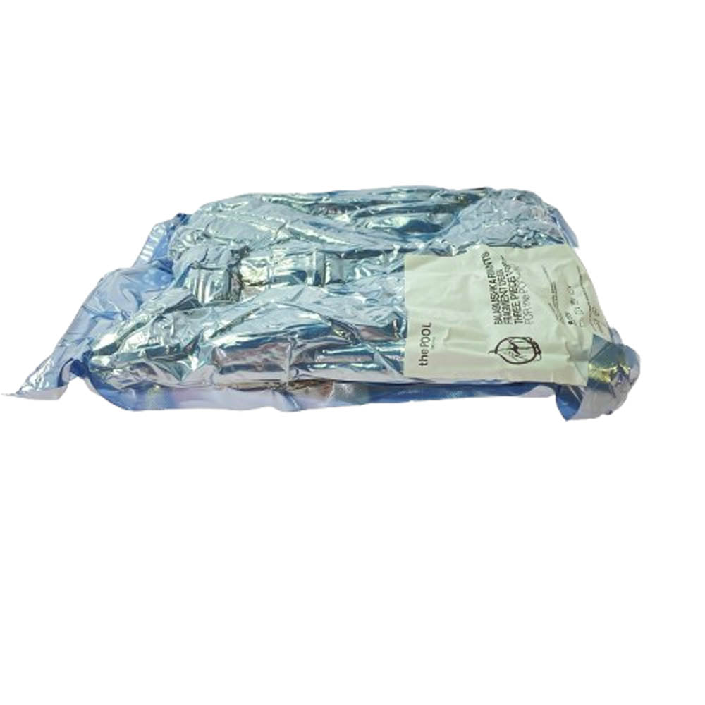FRAGMENT DESIGN フラグメントデザイン PBM-2450-C BALABUSHKA REMNANTS バラブシュカ THE POOL AOYAMA 限定 CREW クルーネック Tシャツ 3PAC ブルー系 L【新古品】【未使用】【中古】