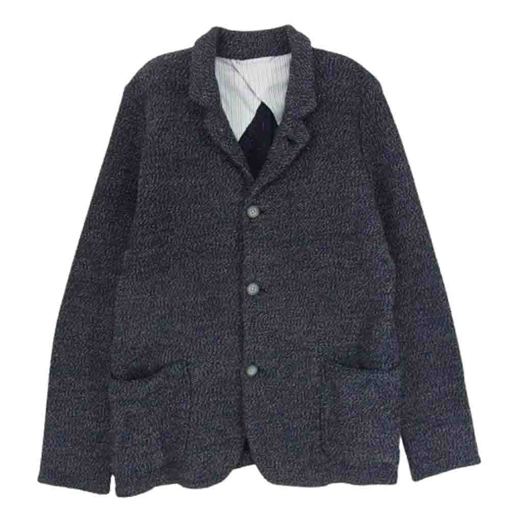 SHIPS シップス 801-23-0462 サマーニット 3B テーラード ジャケット ネイビー系 L【中古】