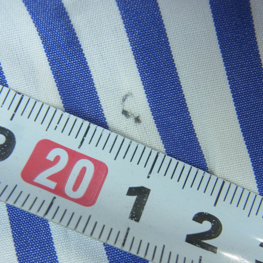 SHIPS シップス 111-11-3953 レギュラーカラー ストライプ 長袖 シャツ コットン 日本製 ブルー系 ホワイト系 39【中古】