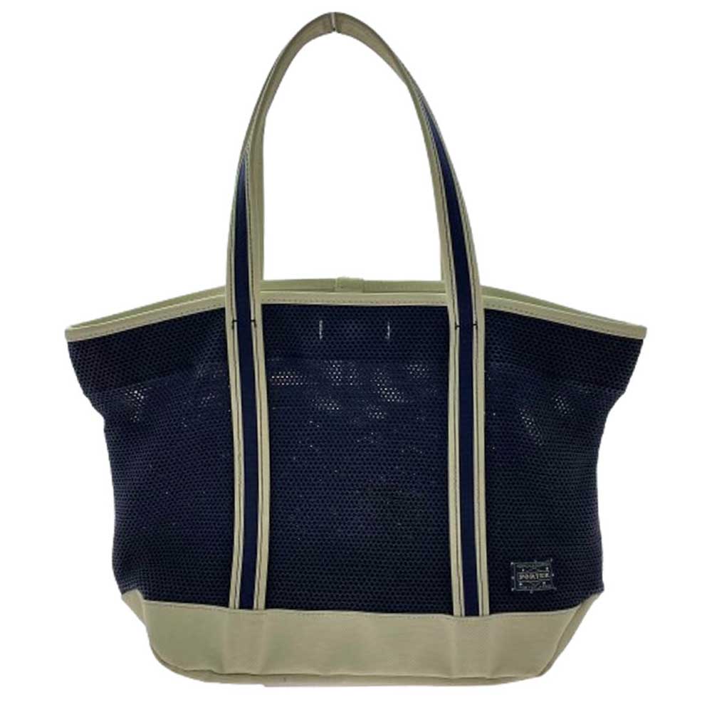 PORTER ポーター GIRL BOYFRIEND MESH TOTE BAG  ガール ボーイ フレンド メッシュ トート バッグ ベージュ系 ネイビー系【中古】