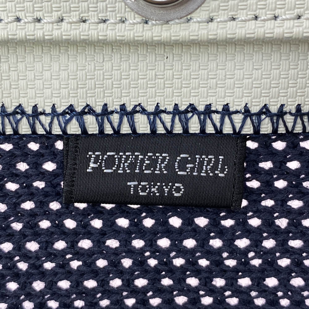 PORTER ポーター GIRL BOYFRIEND MESH TOTE BAG  ガール ボーイ フレンド メッシュ トート バッグ ベージュ系 ネイビー系【中古】
