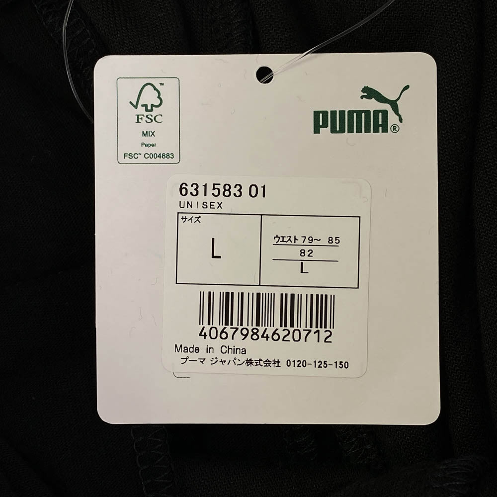 PUMA プーマ RON HERMAN UNDER R ロンハーマン アンダー アール ベルベット ジャージ パンツ ブラック系 L【美品】【中古】