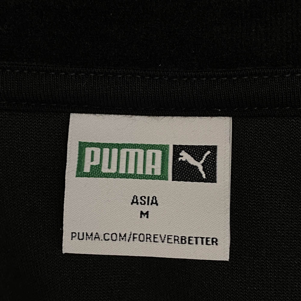 PUMA プーマ RON HERMAN UNDER R ロンハーマン アンダー アール ベルベット ジャージ ブルゾン ジャケット ブラック系 M【極上美品】【中古】