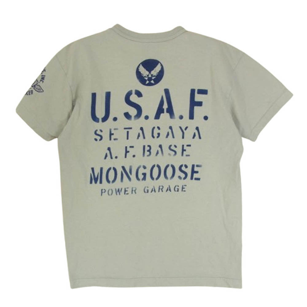 TOY'S McCOY トイズマッコイ Mongoose 世田谷ベース マングース パワー ガレージ 半袖 Tシャツ ブルーグレー系 S【中古】