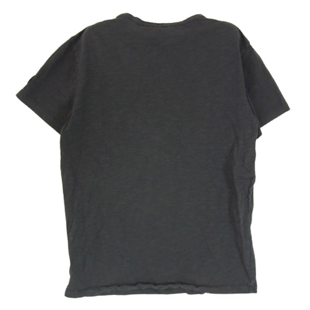 ジョンソンモータース フロント ロゴプリント クルーネック 半袖 Tシャツ ブラック系 XS【中古】