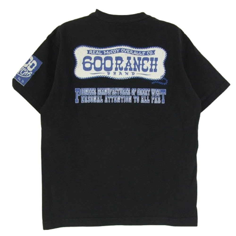 TOY'S McCOY トイズマッコイ 600 RANCH プリント 丸首 クルーネック 半袖 Tシャツ ブラック系 S【中古】