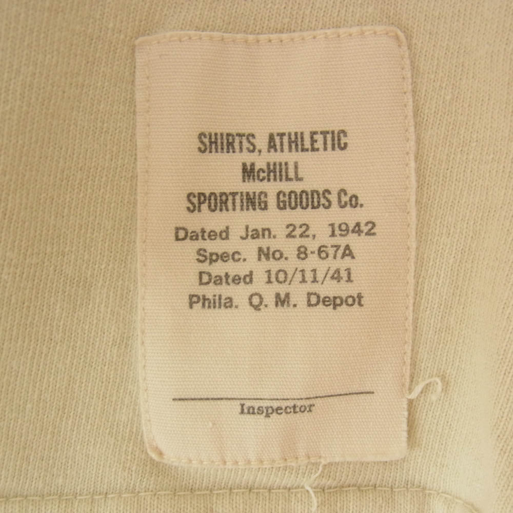 TOY'S McCOY トイズマッコイ MILITARY TEE 90TH FIGHTER SQDN プリント トリム Tシャツ オフホワイト系 S【中古】