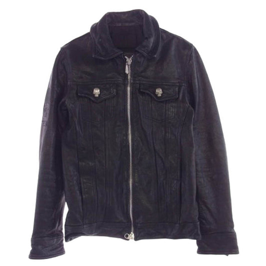 JACKROSE ジャックローズ CLS-JK-0041J × COLLARS 武装戦線 アンティークレザー ジャケット ブラック系 L【中古】