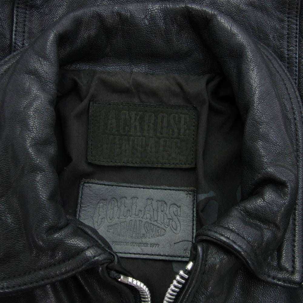 JACKROSE ジャックローズ CLS-JK-0041J × COLLARS 武装戦線 アンティークレザー ジャケット ブラック系 L【中古】