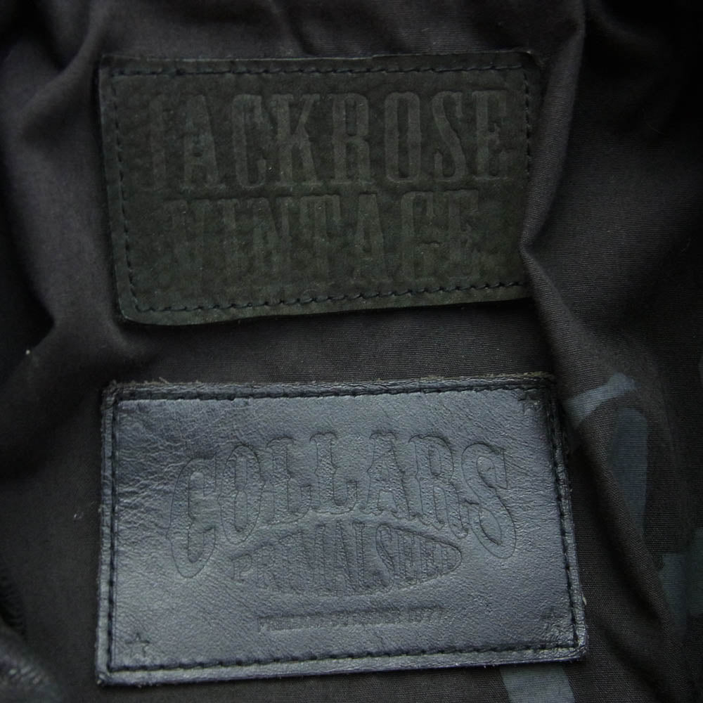 JACKROSE ジャックローズ CLS-JK-0041J × COLLARS 武装戦線 アンティークレザー ジャケット ブラック系 L【中古】