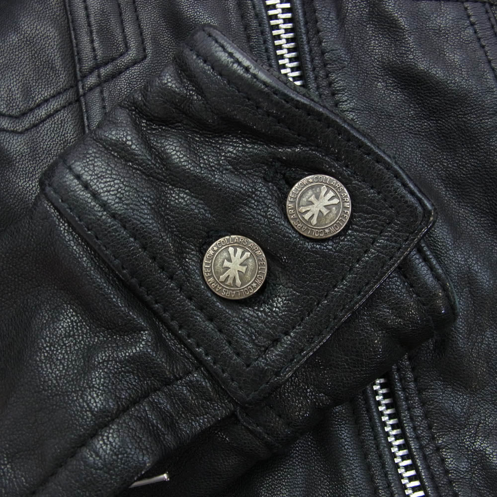 JACKROSE ジャックローズ CLS-JK-0041J × COLLARS 武装戦線 アンティークレザー ジャケット ブラック系 L【中古】