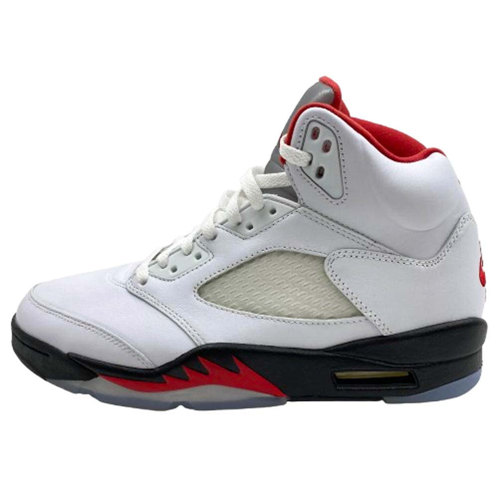 NIKE ナイキ DA1911-102 Air Jordan 5 Retro Fire Red AJ5 エアジョーダン ファイヤーレッド スニーカー ホワイト系【美品】【中古】