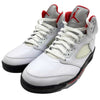 NIKE ナイキ DA1911-102 Air Jordan 5 Retro Fire Red AJ5 エアジョーダン ファイヤーレッド スニーカー ホワイト系【美品】【中古】