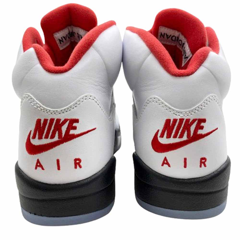 NIKE ナイキ DA1911-102 Air Jordan 5 Retro Fire Red AJ5 エアジョーダン ファイヤーレッド スニーカー ホワイト系【美品】【中古】