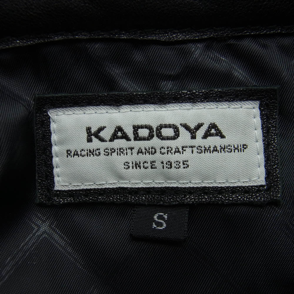 KADOYA カドヤ LXS1662-044 STALLION シングル ライダース ジャケット ブラック系 S【美品】【中古】
