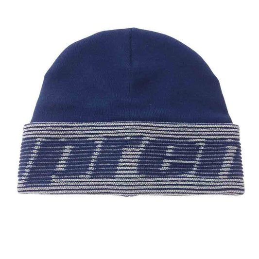 Supreme シュプリーム 24AW RN101837 Reflective Jacquard Beanie リフレクティブ ジャガード ビーニー ニット キャップ ネイビー系【美品】【中古】