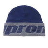 Supreme シュプリーム 24AW RN101837 Reflective Jacquard Beanie リフレクティブ ジャガード ビーニー ニット キャップ ネイビー系【美品】【中古】