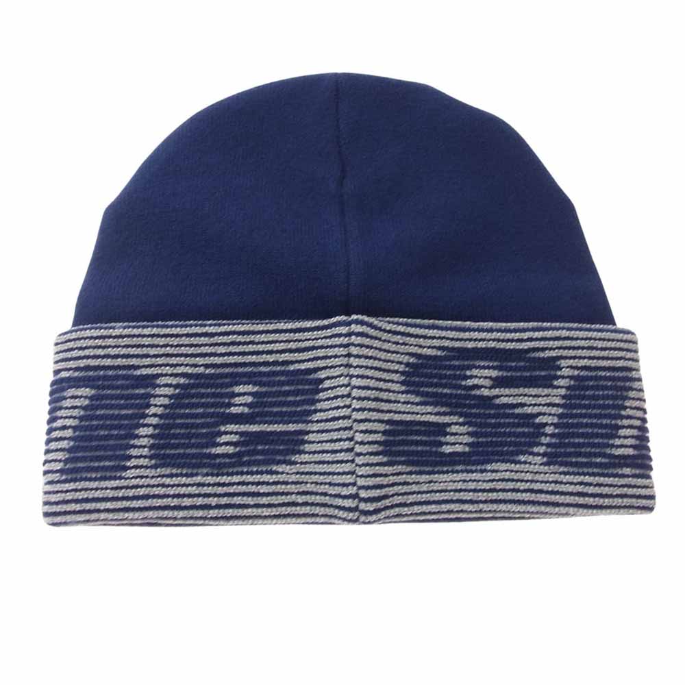 Supreme シュプリーム 24AW RN101837 Reflective Jacquard Beanie リフレクティブ ジャガード ビーニー ニット キャップ ネイビー系【美品】【中古】