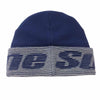Supreme シュプリーム 24AW RN101837 Reflective Jacquard Beanie リフレクティブ ジャガード ビーニー ニット キャップ ネイビー系【美品】【中古】