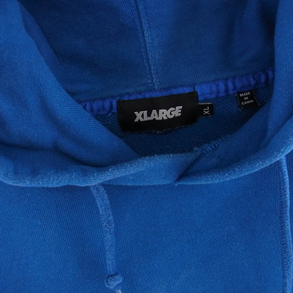 XLARGE エクストララージ 101203012019 EMBROIDERY GRAFFITI HOODED SWEAT プルオーバー フード スウェット パーカー ブルー系 XL【中古】