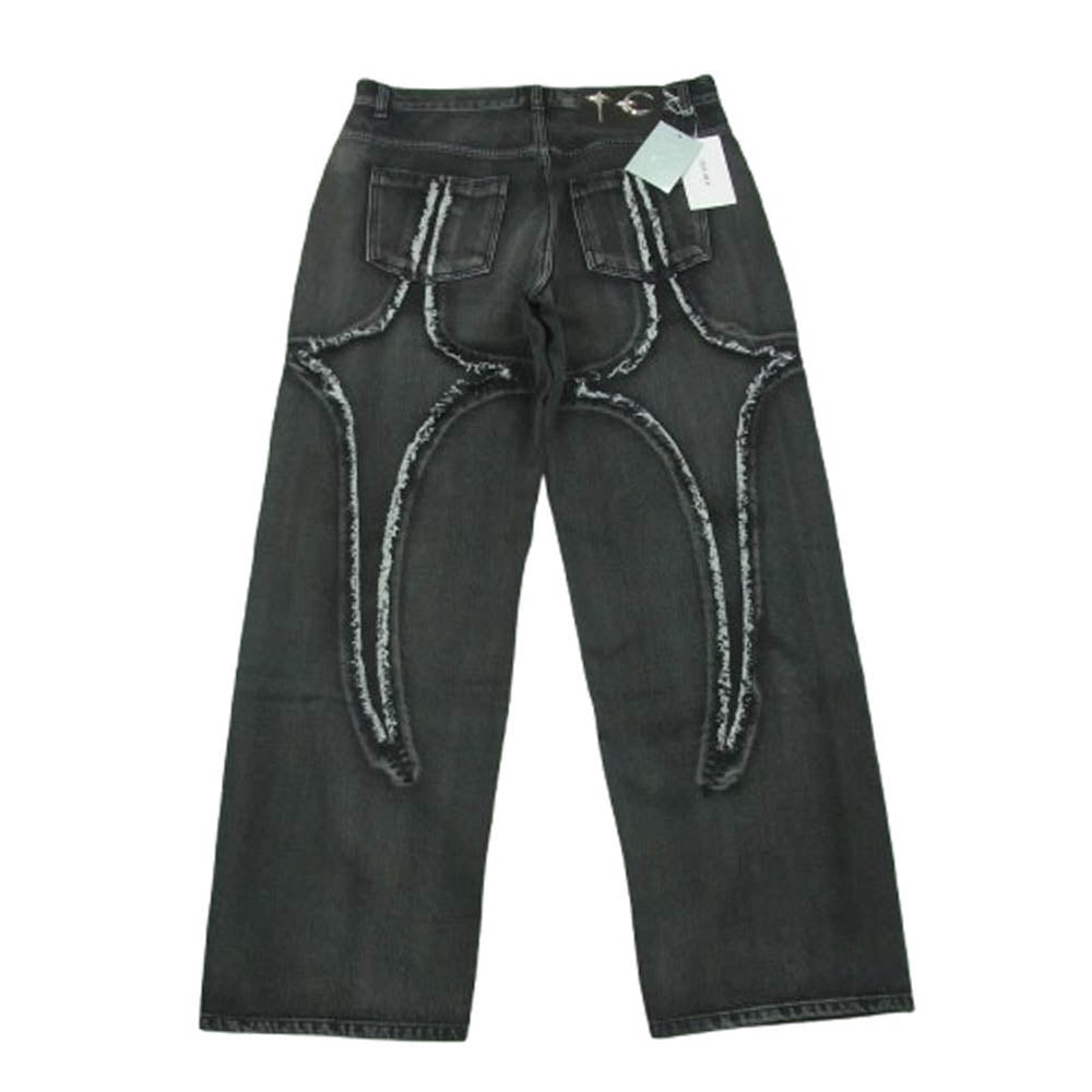 サグクラブ 23AW TC23PT0702 国内正規品 Tribal Denim Pants トライバル デニム パンツ グレー系 BLACK L 3【美品】【中古】