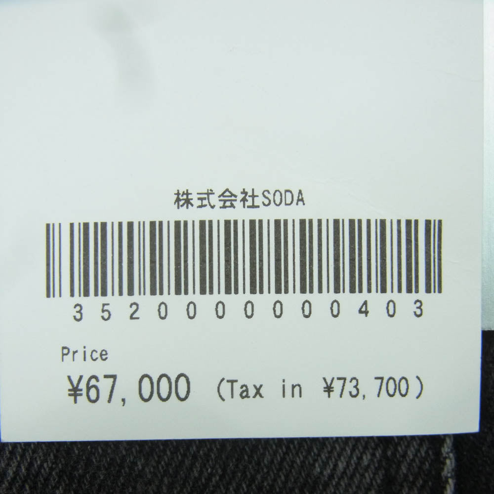 サグクラブ 23AW TC23PT0702 国内正規品 Tribal Denim Pants トライバル デニム パンツ グレー系 BLACK L 3【美品】【中古】