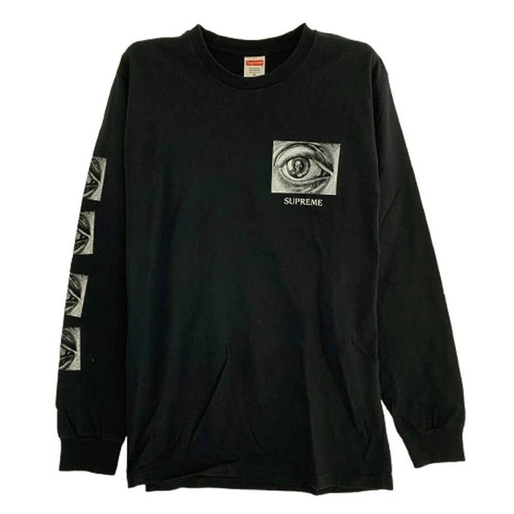 Supreme シュプリーム 17SS M.C. Escher Eye L/S Tee マウリッツ コルネリス エッシャー アイ 長袖 Tシャツ ブラック系 M【中古】
