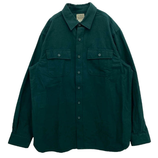 L.L.Bean エルエルビーン シャミー クロス 長袖 シャツ グリーン系 L【中古】