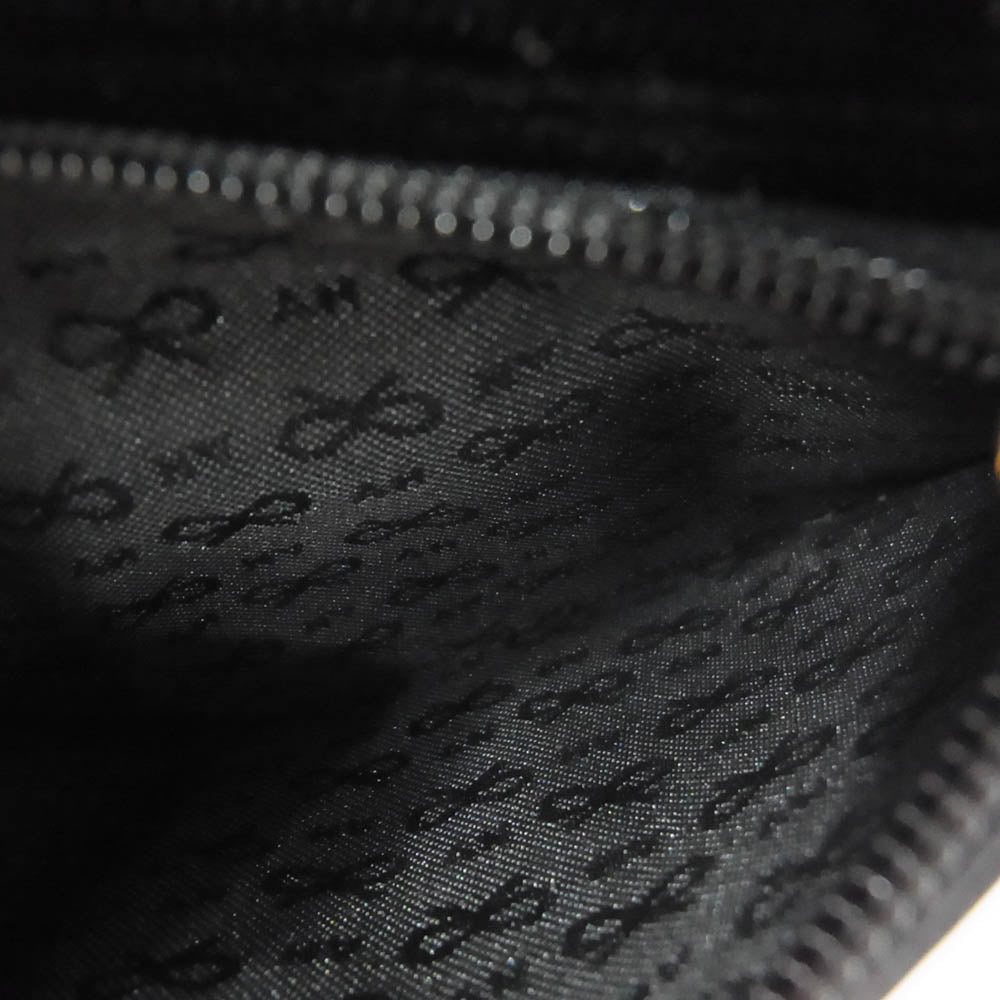 Anya Hindmarch アニヤ・ハインドマーチ リボンプレート エナメル マルチ パスポートケース ブラック系【中古】