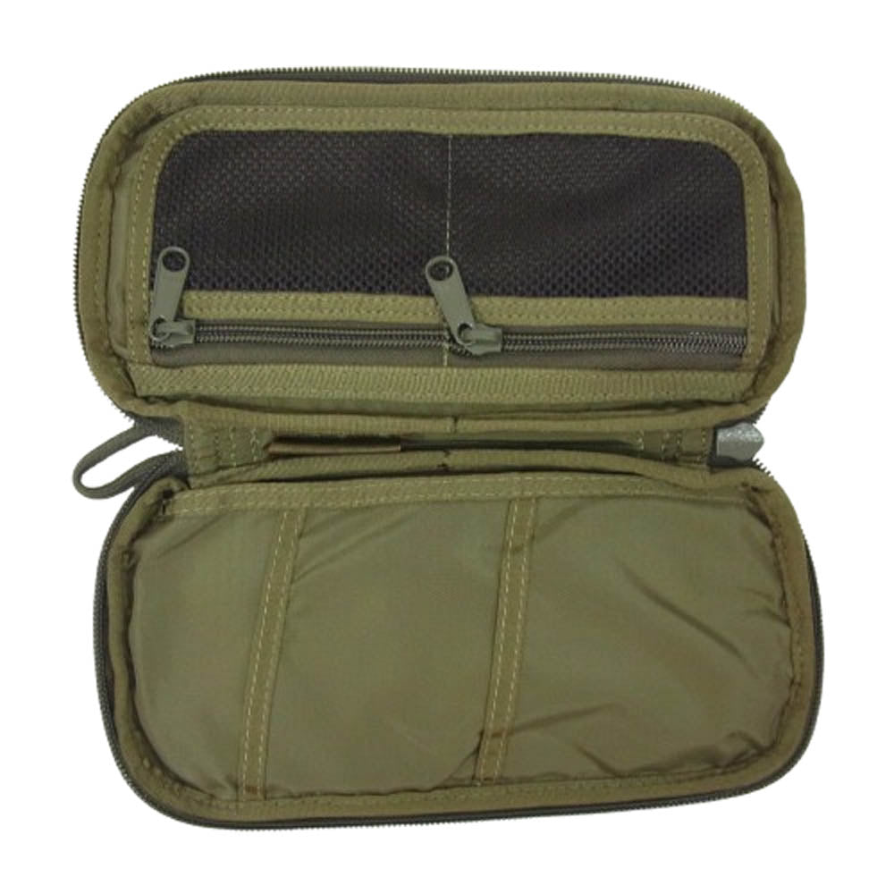 BRIEFING ブリーフィング USA製 TRIP CASE L トリップ ケース Lサイズ 小物入れ ポーチ カーキ系【中古】