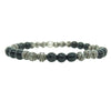 CHROME HEARTS クロムハーツ（原本無） 6mm BEAD BEAD17 クロスボール シルバーパーツ19個 オニキス ビーズ ブレスレット ブラック系【中古】