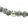 CHROME HEARTS クロムハーツ（原本無） 6mm BEAD BEAD17 クロスボール シルバーパーツ19個 オニキス ビーズ ブレスレット ブラック系【中古】