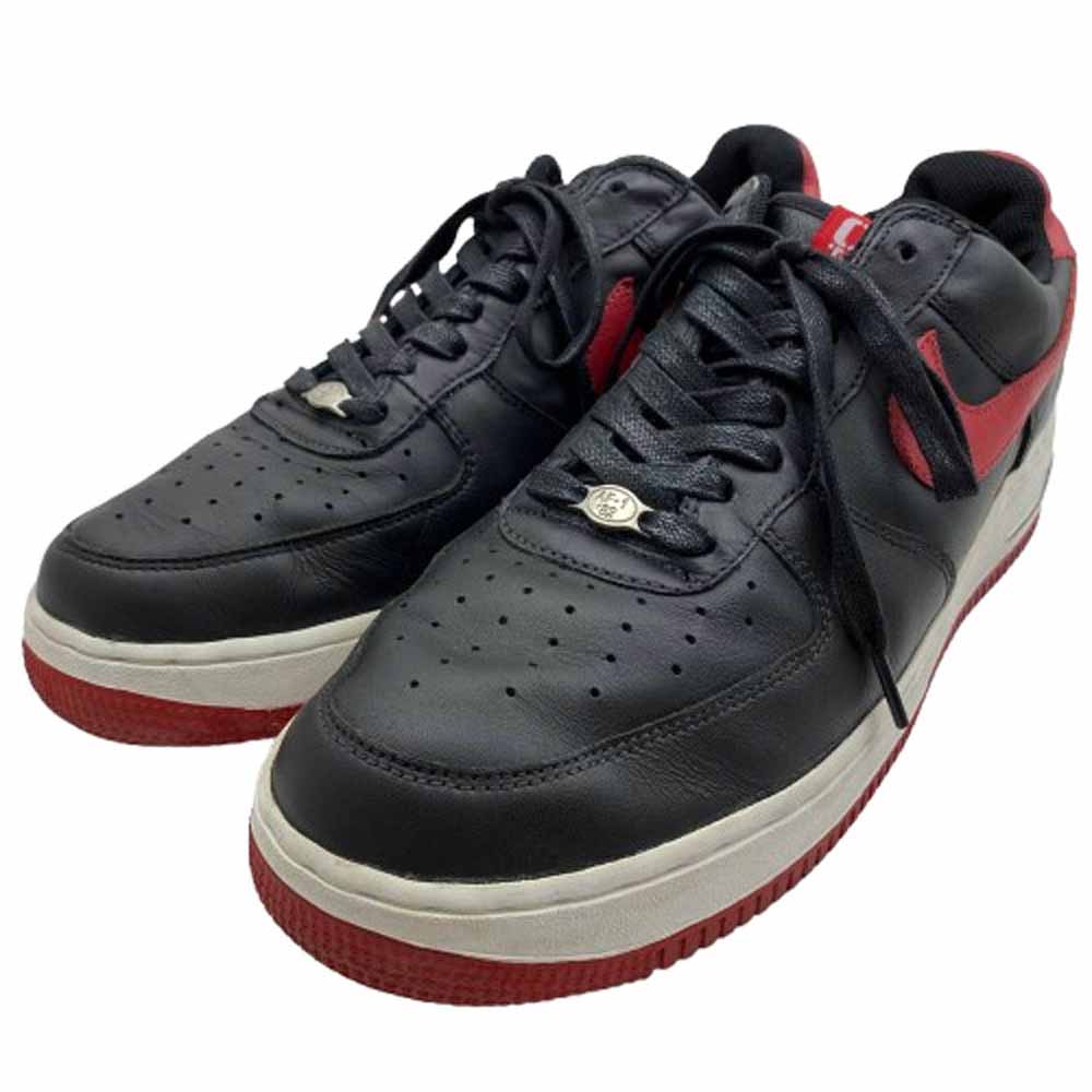 NIKE ナイキ 306353 061 AIR FORCE 1 LOW CHI TOWN BLACK VARSITY RED WHITE シカゴ タウン エアフォース1 ローカット スニーカー ブラック系 レッド系 28.5cm【中古】