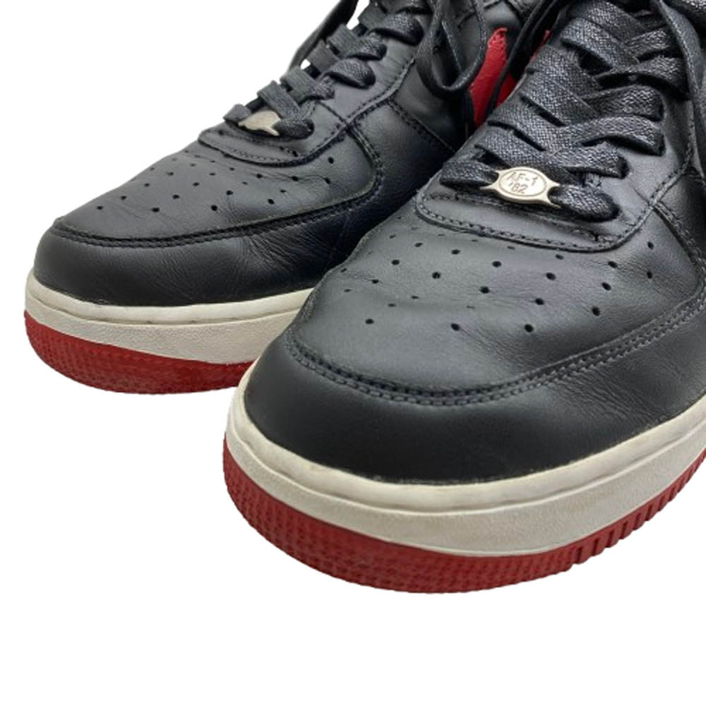 NIKE ナイキ 306353 061 AIR FORCE 1 LOW CHI TOWN BLACK VARSITY RED WHITE シカゴ タウン エアフォース1 ローカット スニーカー ブラック系 レッド系 28.5cm【中古】