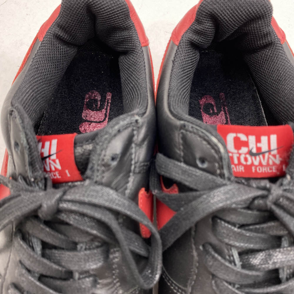 NIKE ナイキ 306353 061 AIR FORCE 1 LOW CHI TOWN BLACK VARSITY RED WHITE シカゴ タウン エアフォース1 ローカット スニーカー ブラック系 レッド系 28.5cm【中古】