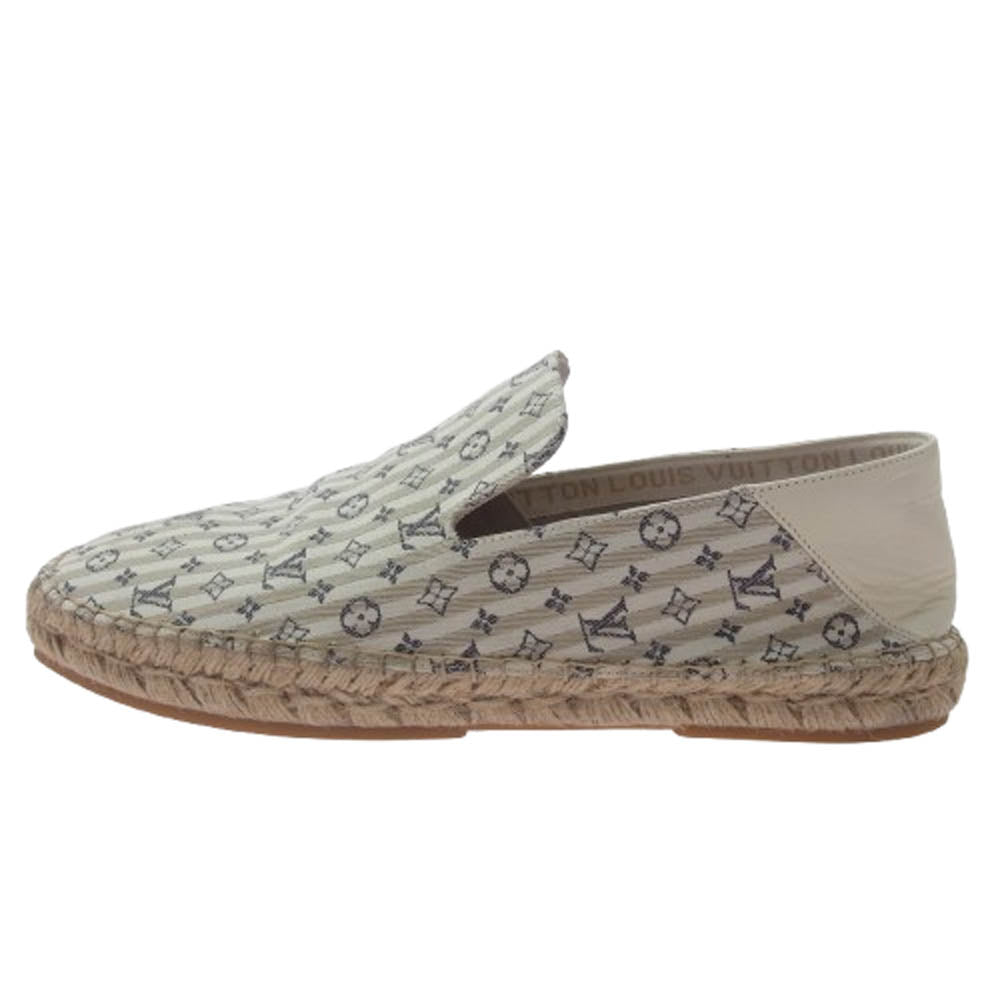LOUIS VUITTON ルイ・ヴィトン 1ABFR6 ビダール ライン ローファー モノグラム エスパドリーユ スリッポン スニーカー ベージュ系 9【中古】