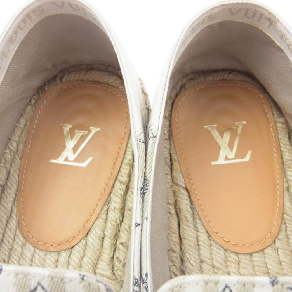 LOUIS VUITTON ルイ・ヴィトン 1ABFR6 ビダール ライン ローファー モノグラム エスパドリーユ スリッポン スニーカー ベージュ系 9【中古】