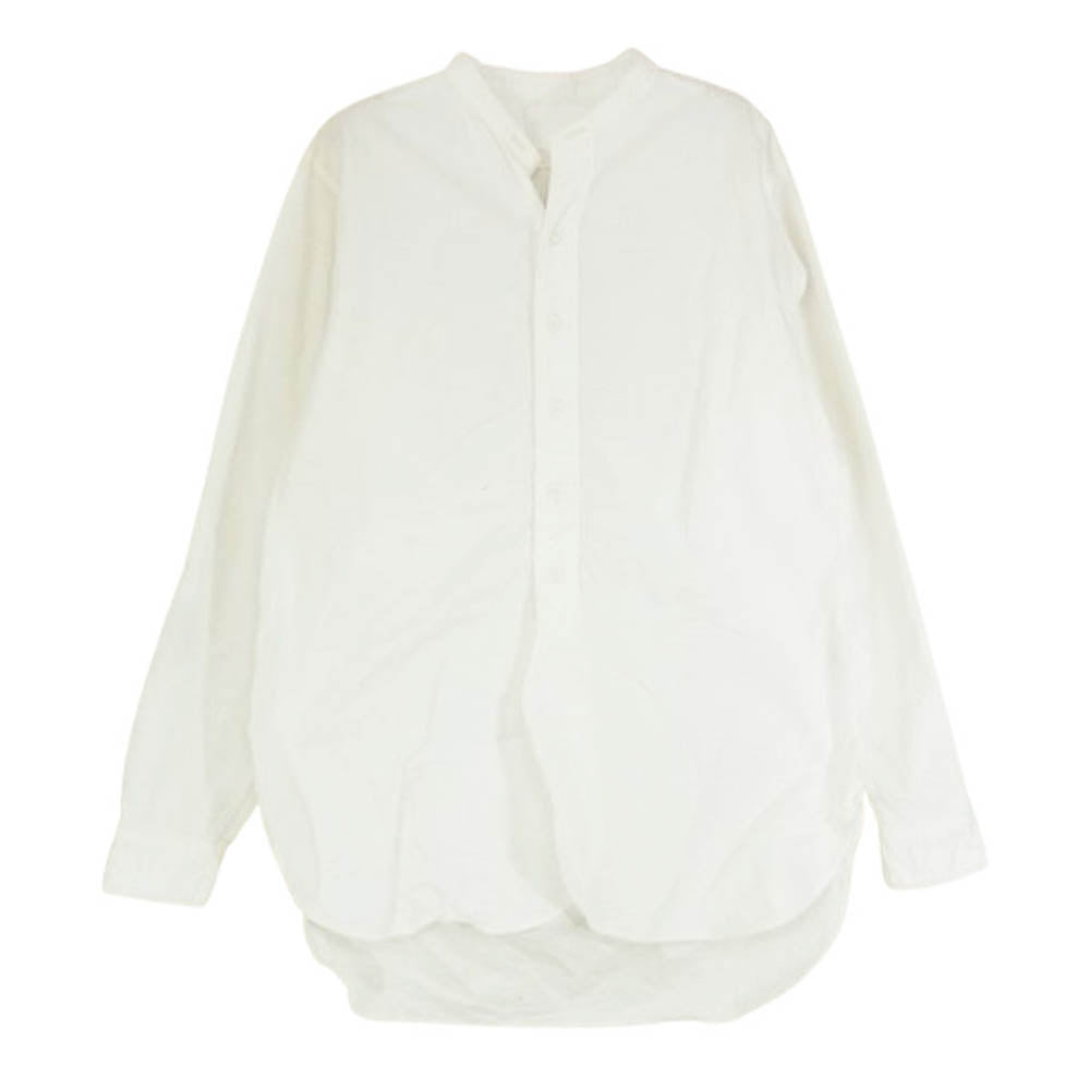 ヨーコサカモト 24SS 24SS AR SH-01R WHT ノーカラー ハーフボタン 長袖 シャツ ホワイト系 S【中古】