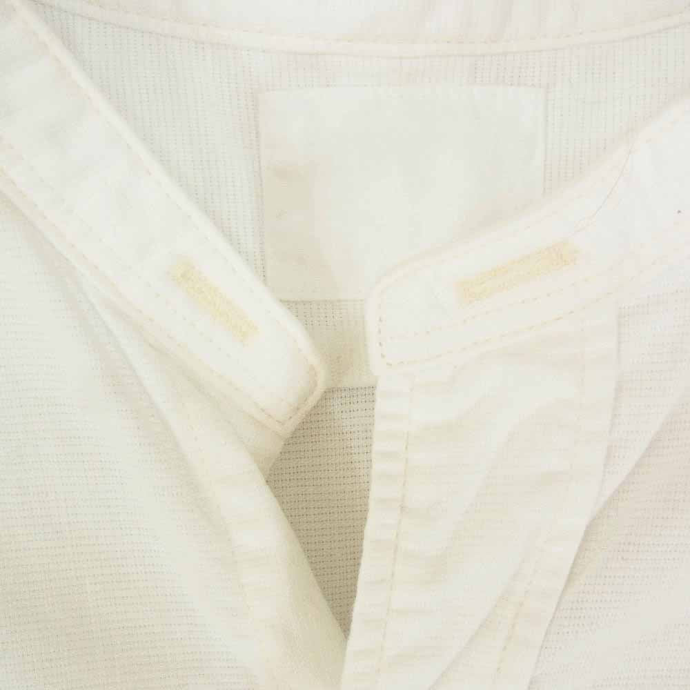 ヨーコサカモト 24SS 24SS AR SH-01R WHT ノーカラー ハーフボタン 長袖 シャツ ホワイト系 S【中古】