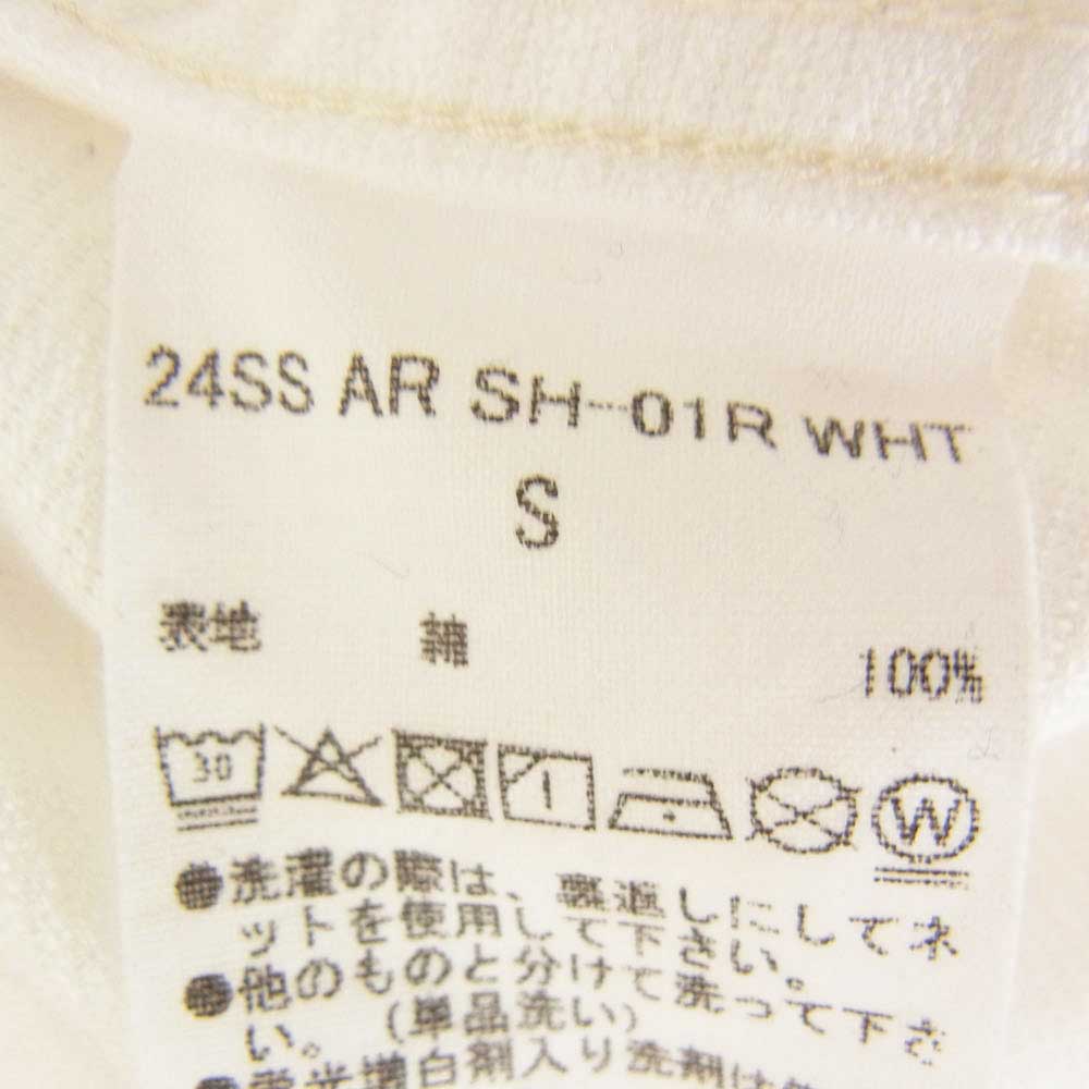 ヨーコサカモト 24SS 24SS AR SH-01R WHT ノーカラー ハーフボタン 長袖 シャツ ホワイト系 S【中古】