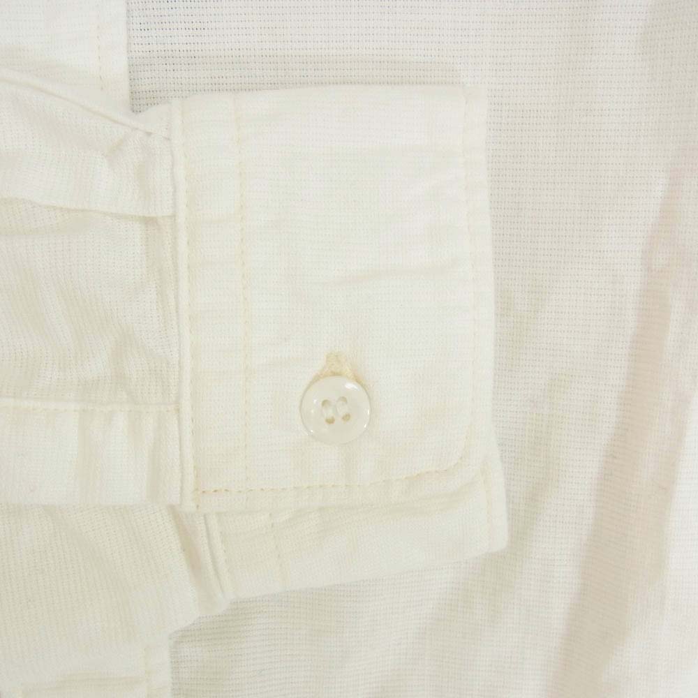 ヨーコサカモト 24SS 24SS AR SH-01R WHT ノーカラー ハーフボタン 長袖 シャツ ホワイト系 S【中古】