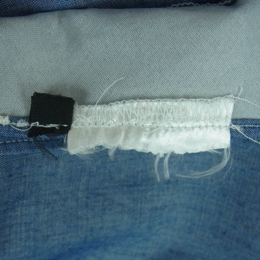 GIORGIO ARMANI ジョルジオアルマーニ オープンカラー 長袖 シャツ ブルー系 サイズ表記なし【中古】