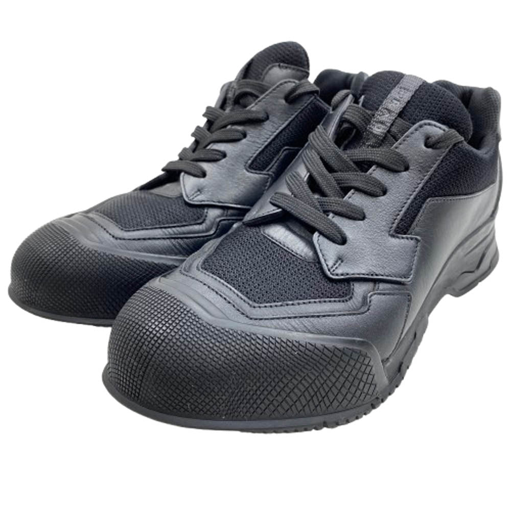 PRADA プラダ 2748 VITELLO ROIS BIKE レザー切替 ローカットスニーカー ブラック系 6【中古】