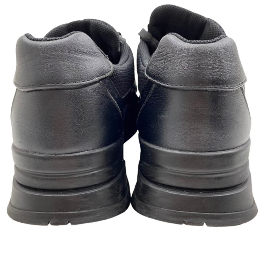 PRADA プラダ 2748 VITELLO ROIS BIKE レザー切替 ローカットスニーカー ブラック系 6【中古】