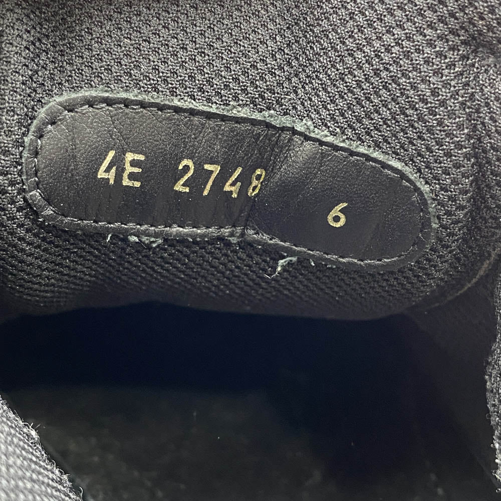 PRADA プラダ 2748 VITELLO ROIS BIKE レザー切替 ローカットスニーカー ブラック系 6【中古】