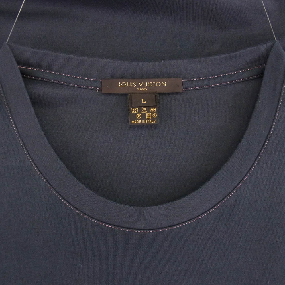 LOUIS VUITTON ルイ・ヴィトン カラーステッチ Tシャツ 半袖カットソー ダークグレー系 L【中古】