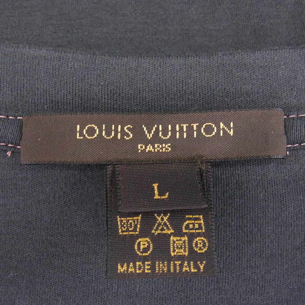 LOUIS VUITTON ルイ・ヴィトン カラーステッチ Tシャツ 半袖カットソー ダークグレー系 L【中古】